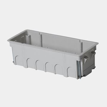 Picture of 6 module box for plaster wall with standard patent screws