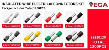 תמונה של סט סופיות מבודדות 0.5-10 מ"מ 1200 יחידות