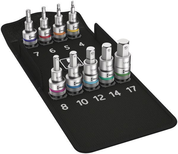Picture of Professional Allen socket set with 1/2" drive and screw gripping function, from the tool manufacturer Wera