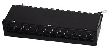 Picture of 12 ports blank patch panel black