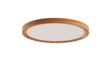 תמונה של סלים פלפון צמוד תקרה לד 80W גוון אור משתנה קוטר 79 ס"מ עץ