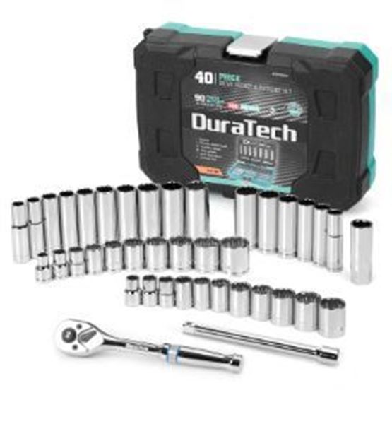 Picture of 40PCS Socket Set 1/4" & 3/8" – Metric & SAE – DuraTech