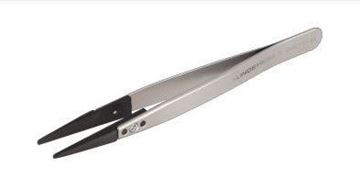 Picture of Stainless Steel Anti-Magnetic Tweezers with Replaceable Special Carbon Fibre Tips LINDSROM