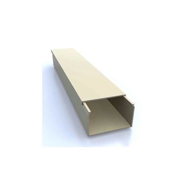 Picture of תעלה+מכסה 100X100 PVC לבן/פלגל