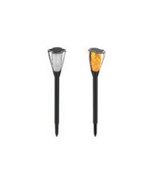Picture of Solar garden lighting torch variable shade black 12 LEDs 0.