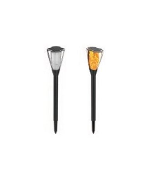 Picture of Solar garden lighting torch variable shade black 12 LEDs 0.