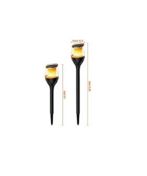 Picture of Solar garden lighting torch variable shade black 12 LEDs 0.