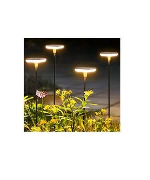 Picture of Square solar garden lighting variable shade black 8 LEDs