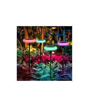 Picture of Ring RGB solar garden lighting 3000K + RGB black 18 LEDs