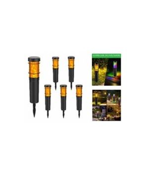 Picture of Flame spike for the garden Solar flame light + RGB black 12