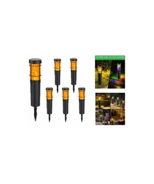 Picture of Flame spike for the garden Solar flame light + RGB black 12