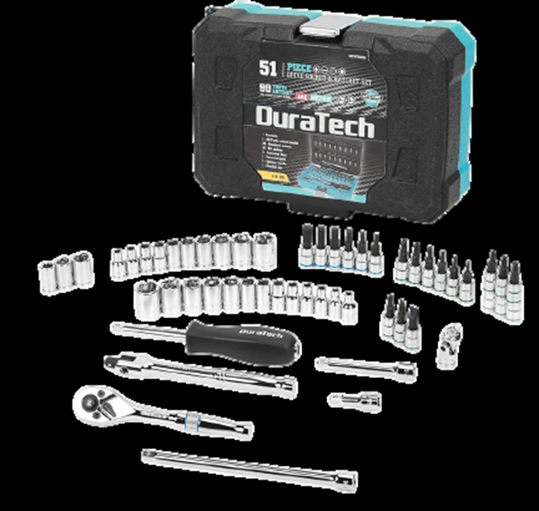 Picture of DURATECH 51-Piece Standard (SAE) and Metric Polished Chrome