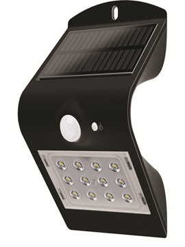 Picture of SOLAR WALL LED LIGHT 1.5W 4000K BLACK