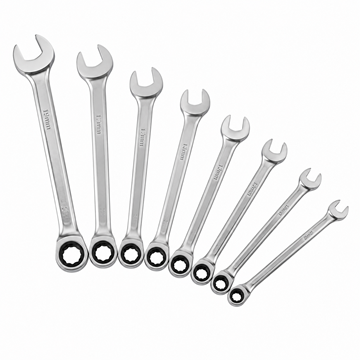 Picture of 8 pcs ratchet combination spanner set