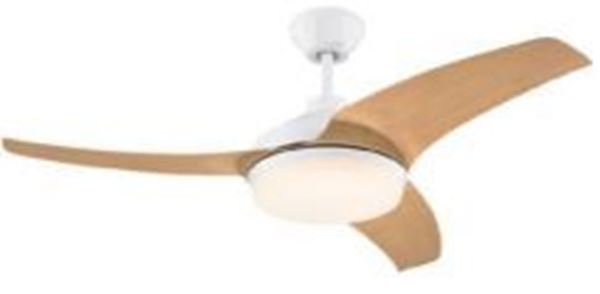 Picture of Santori Ceiling Fan White+ wooden 42 Inch 20W DC + Led 3CCT