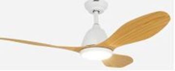 Picture of Tahiti Ceiling Fan White+ wooden 48 Inch 20W DC + Led 3CCT