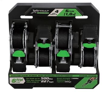 Picture of 4PK 1" x 10' Ratchet Tie Down with S Hooks
