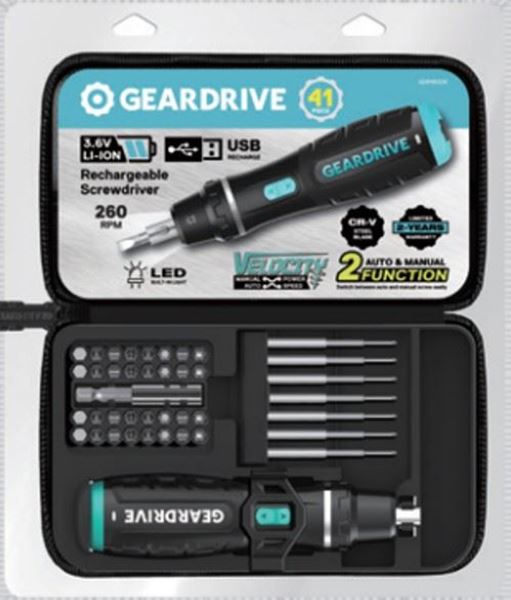 Picture of 41 PC 3.6V Li-ion USB Rechargeable Screwdriver Pack