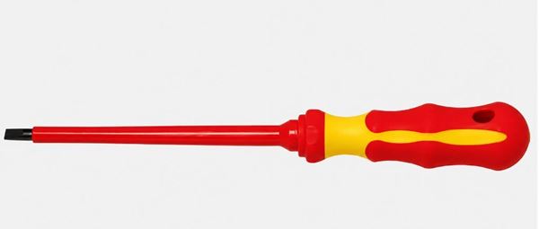 Picture of 1000V Insulated Slotted Screwdriver, 5.5 × 125 mm