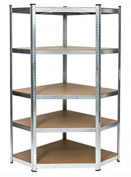 Picture of Reinforced 5-tier corner metal shelving unit