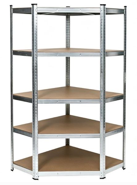 Picture of Reinforced 5-tier corner metal shelving unit
