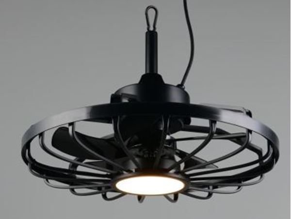 Picture of Zanzibar Black Ceiling Fan 50mm W20 CCT 2700K-6500 IP44