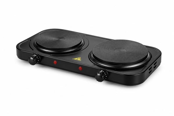 Picture of SOLID DOUBLE HOT PLATE BLACK